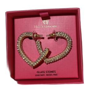 House Of Harlow 1960 Half Heart Earrings New In Box